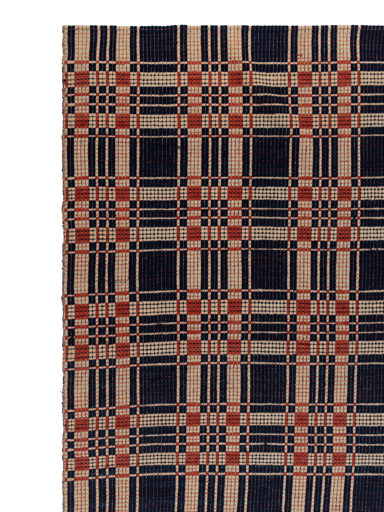 Two Cotton and Wool Jacquard Coverlets