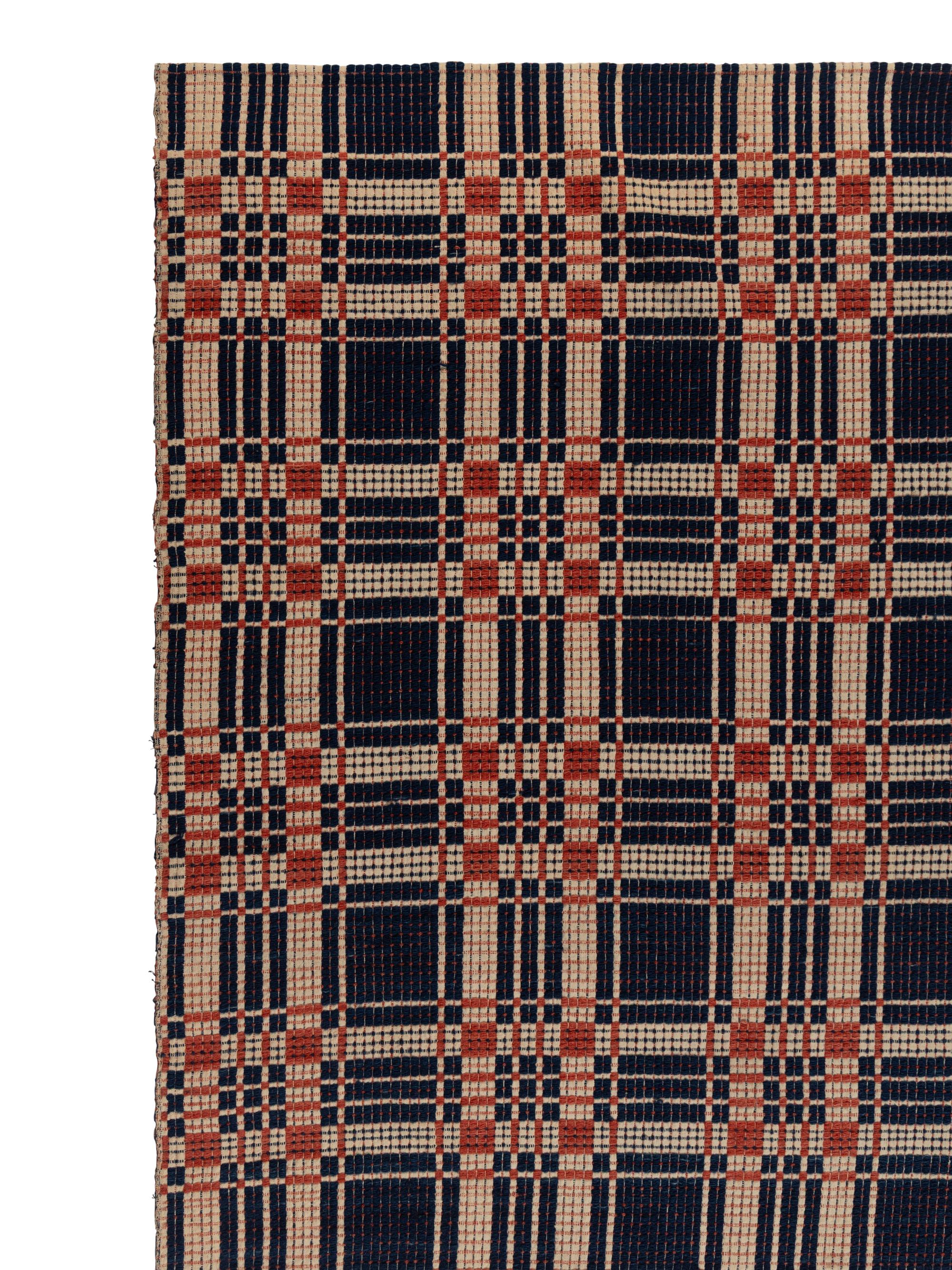 Two Cotton and Wool Jacquard Coverlets