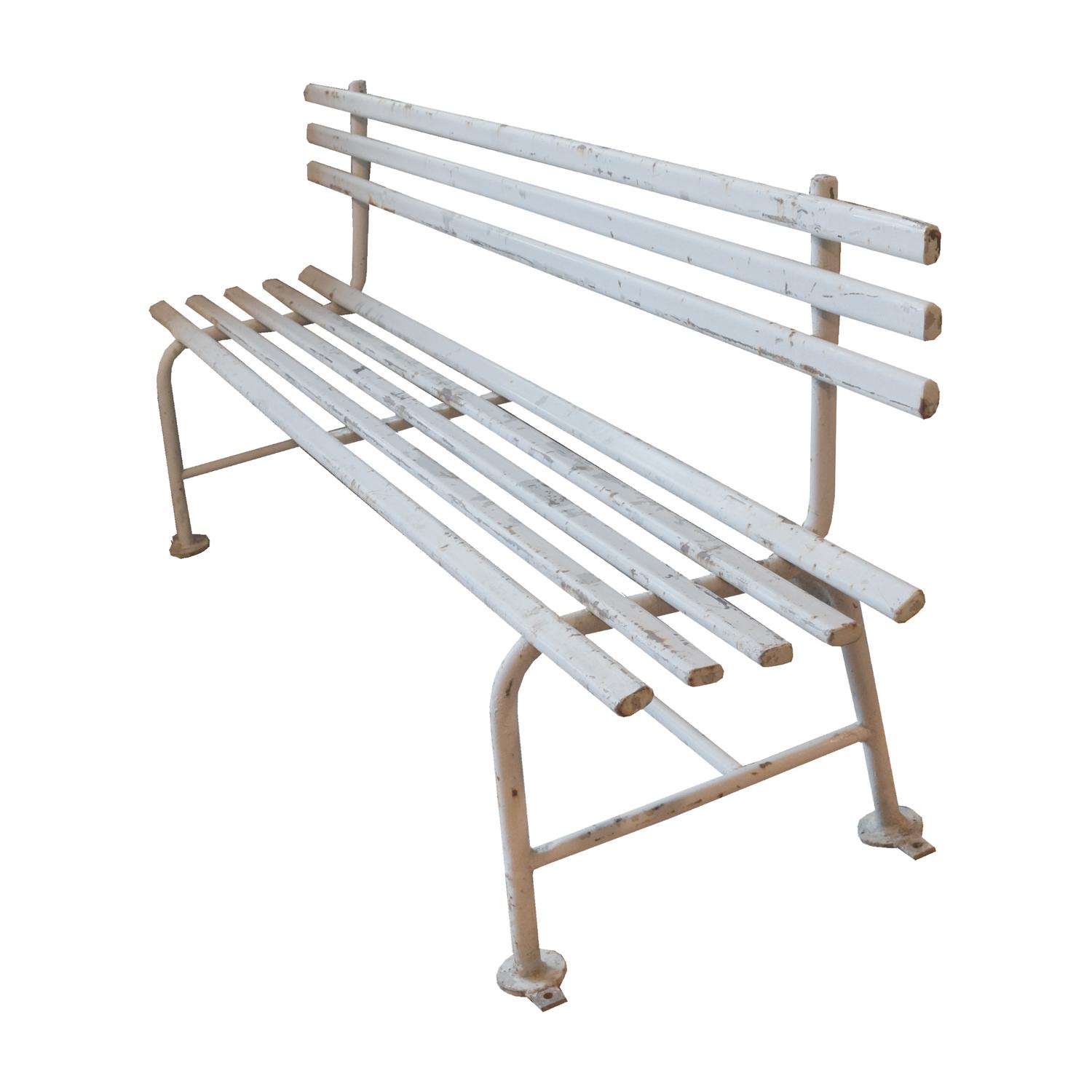 A Metal Garden Bench 78.5" W x 19" D x 29" H — Italy