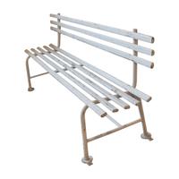 A Metal Garden Bench 78.5" W x 19" D x 29" H — Italy