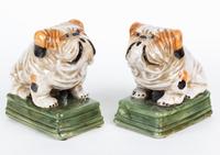 Three Glazed Ceramic Models of a Bulldog Height 9 1/2 inches. — 20TH CENTURY