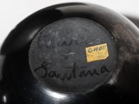 Blackware Pottery with Gunmetal Finish