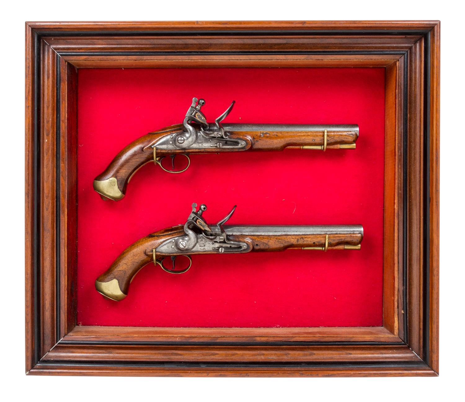 A Pair of British Light Dragoon Flintlock Pistols Length 15 inches. — CIRCA 1780, DURS EGG