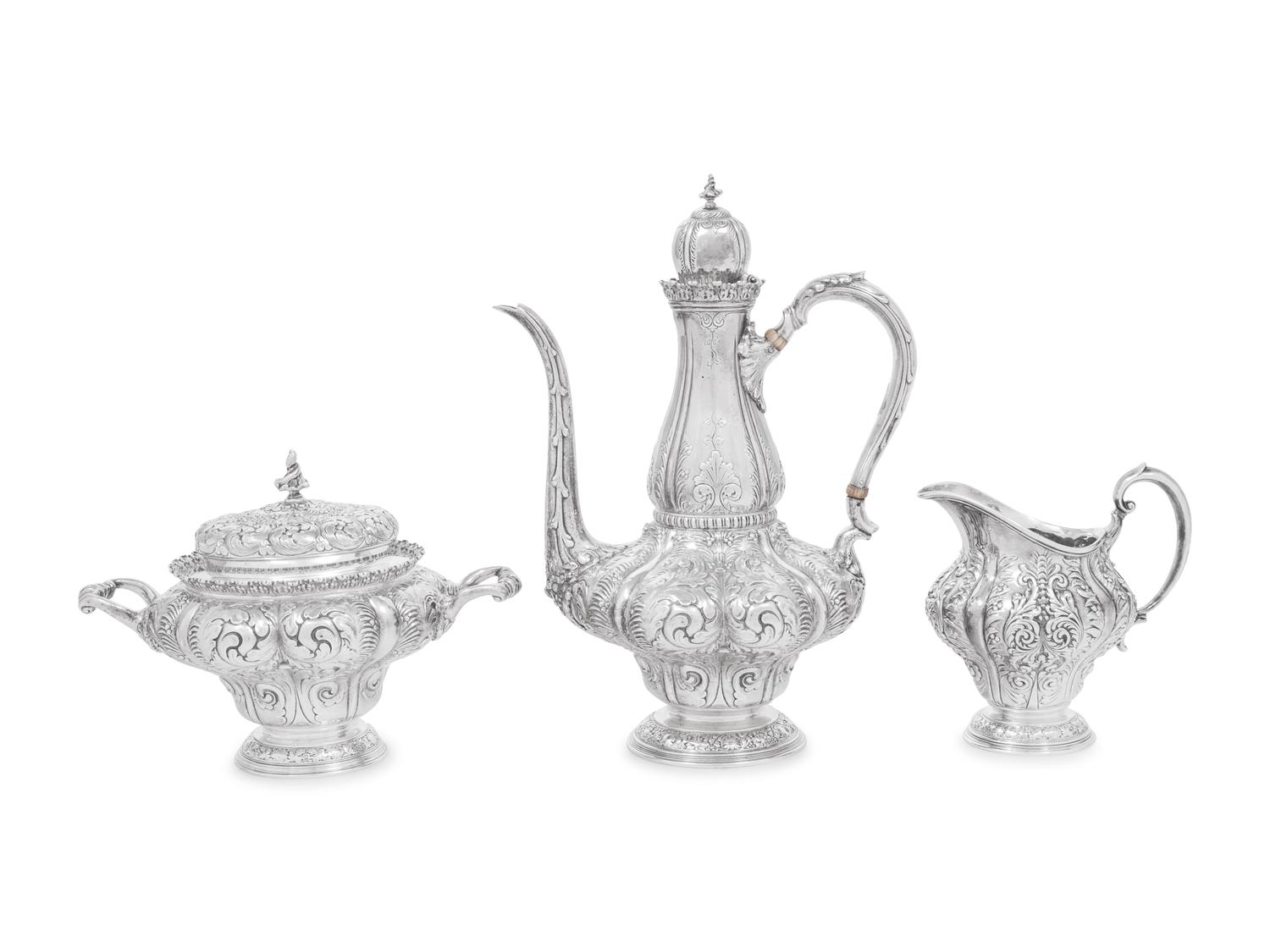 A Tiffany & Co. Silver Three-Piece Coffee Service