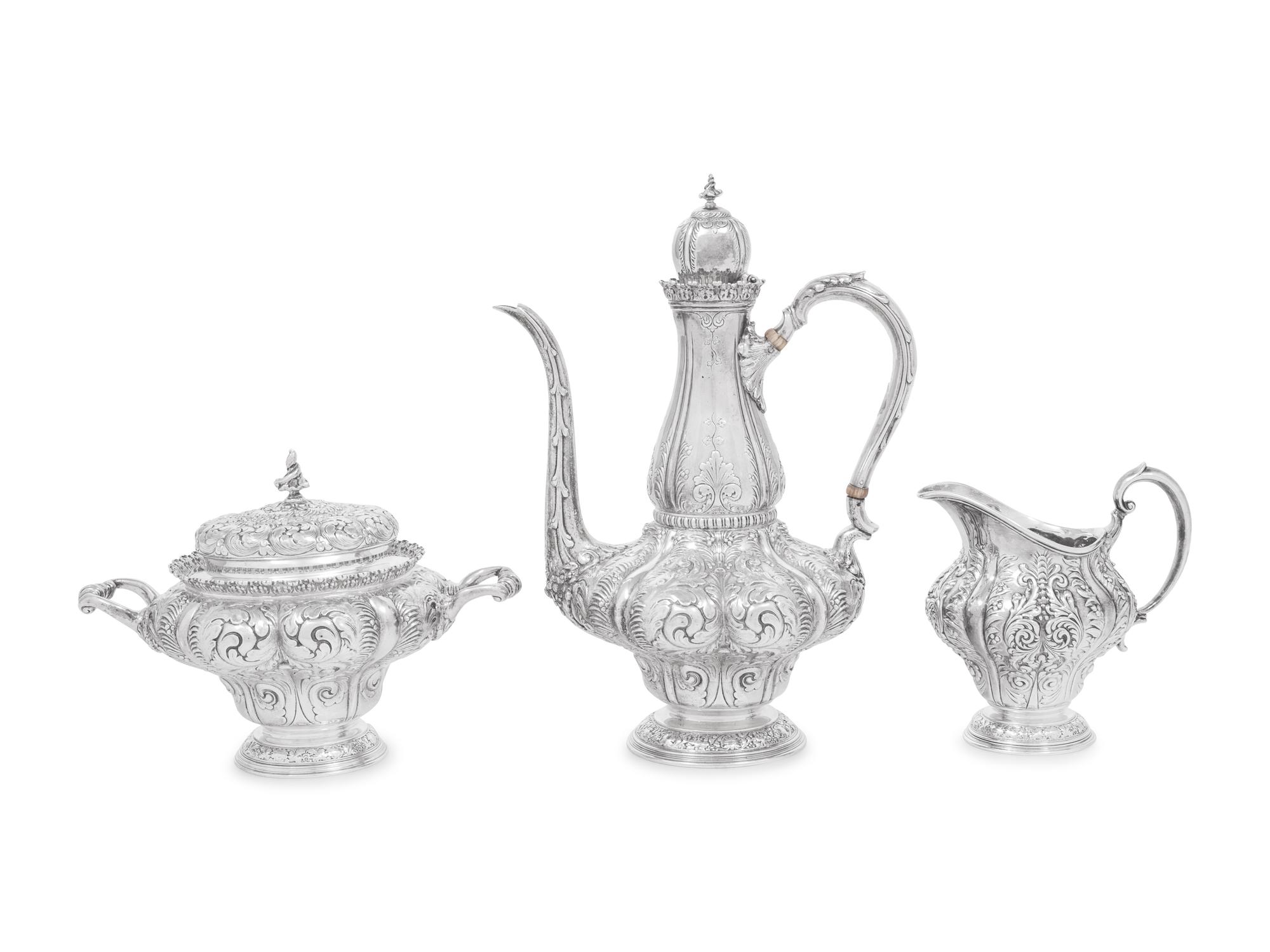 A Tiffany & Co. Silver Three-Piece Coffee Service
