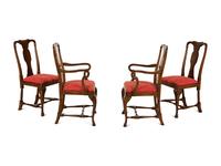 A Suite of Ten Queen Anne Style Mahogany Dining Chairs — 20th Century