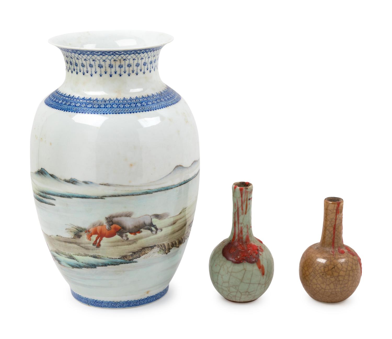 Three Chinese Porcelain Vases