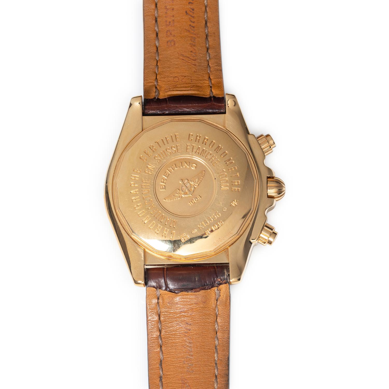 BREITLING, 18K YELLOW GOLD 'CHRONOMAT' WATCH