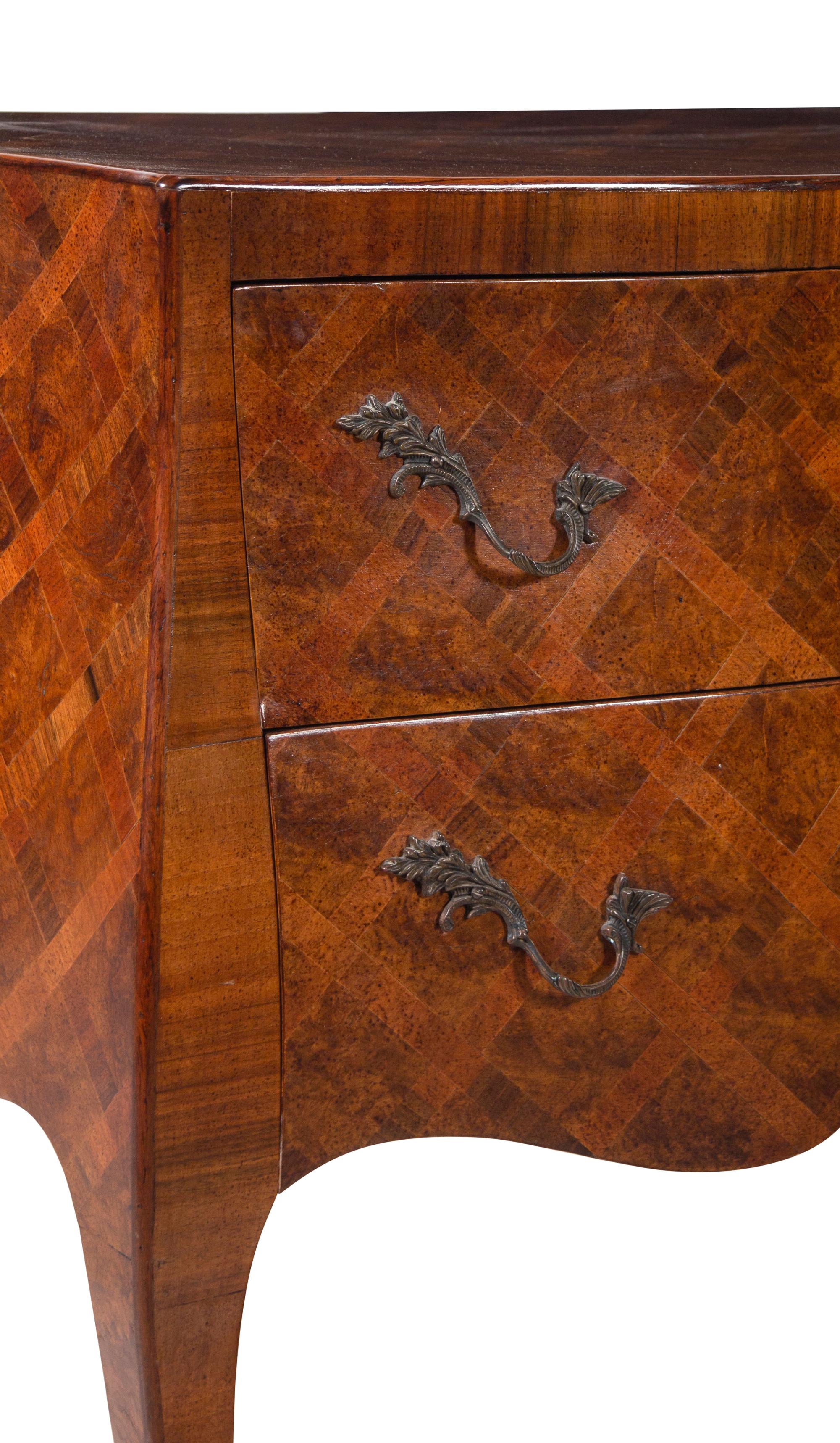 A Pair of Italian Parquetry Commodini