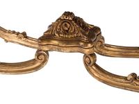 A Louis XV Style Carved Giltwood and Scagliola Table