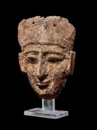 An Egyptian Painted Wood Mummy Mask