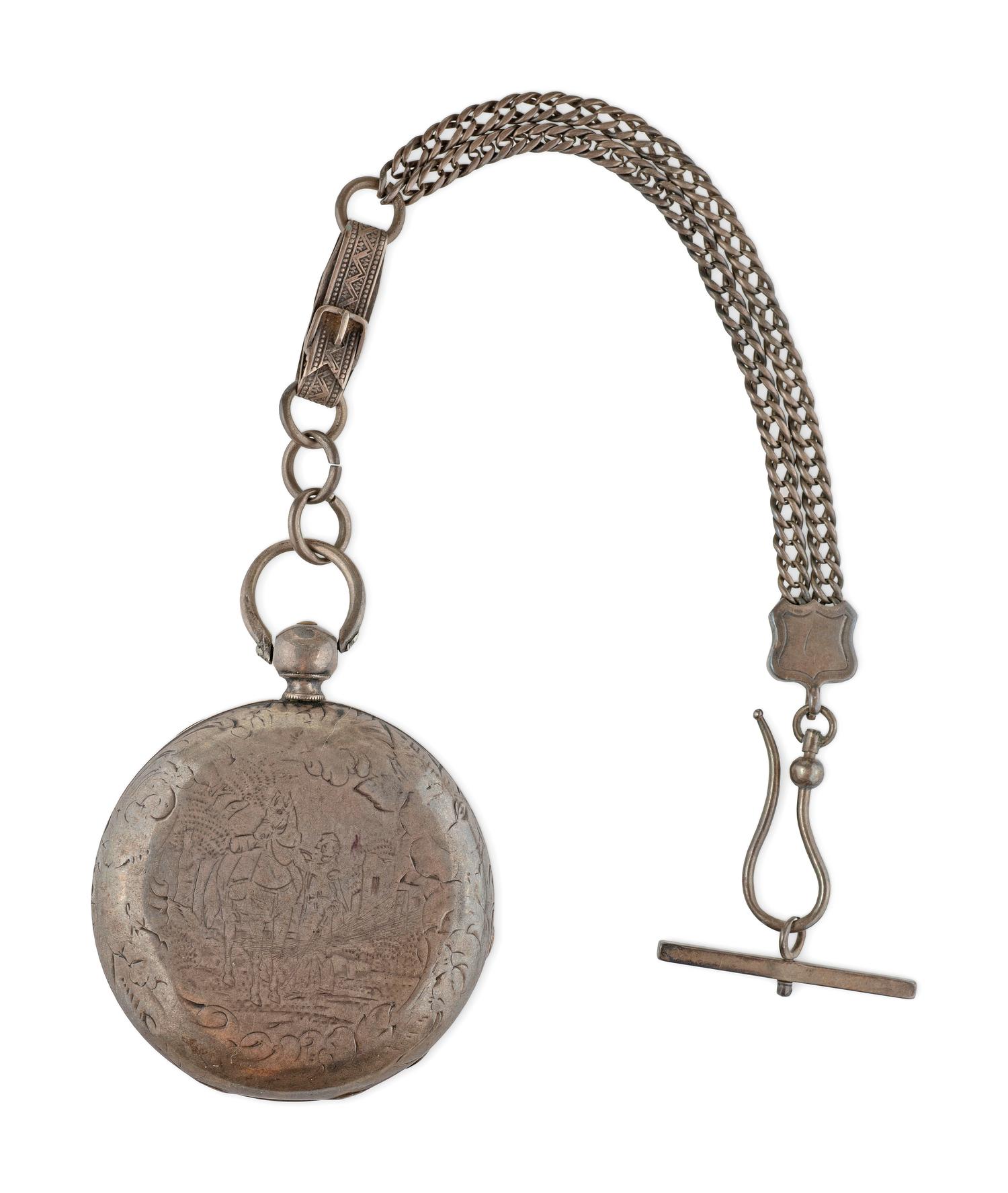 Private John R. Hallam, Company H., 2nd Ohio Volunteer Infantry Regiment. Pocket watch and letter.