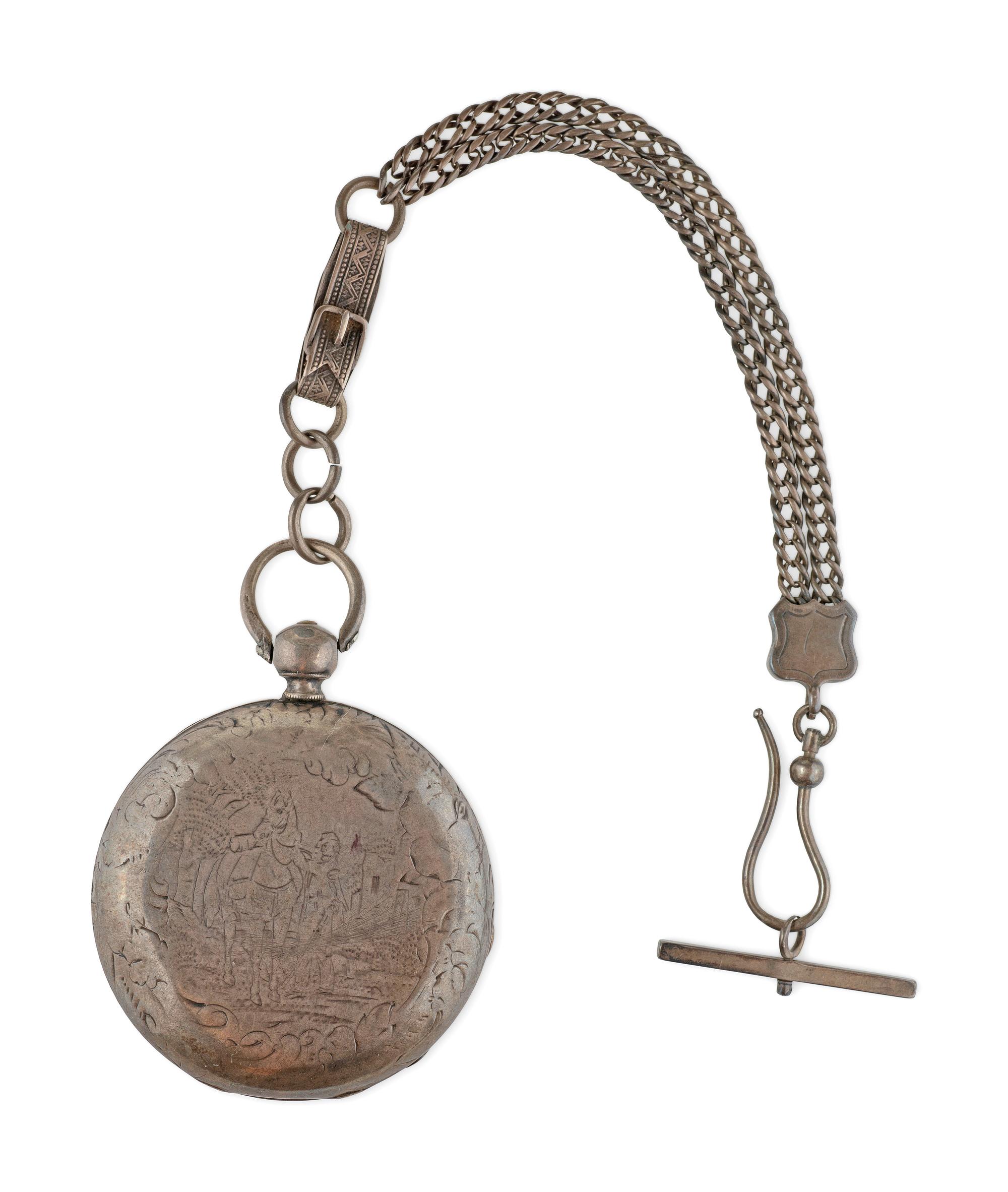 Private John R. Hallam, Company H., 2nd Ohio Volunteer Infantry Regiment. Pocket watch and letter.