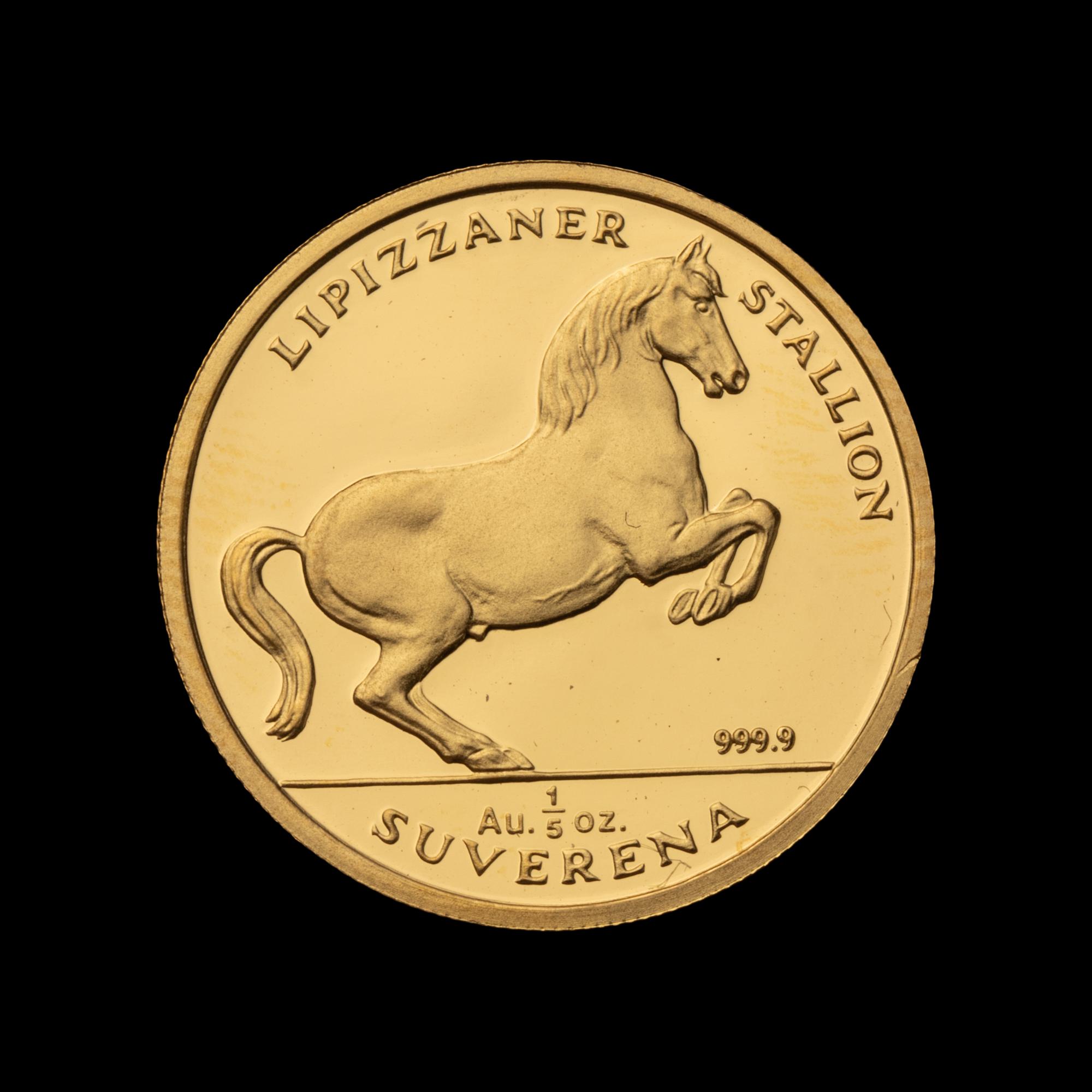 [BOSNIA AND HERZEGOVINA] A 1994 Lipizzaner Stallion Commemorative 1/5 oz. Gold Proof Coin