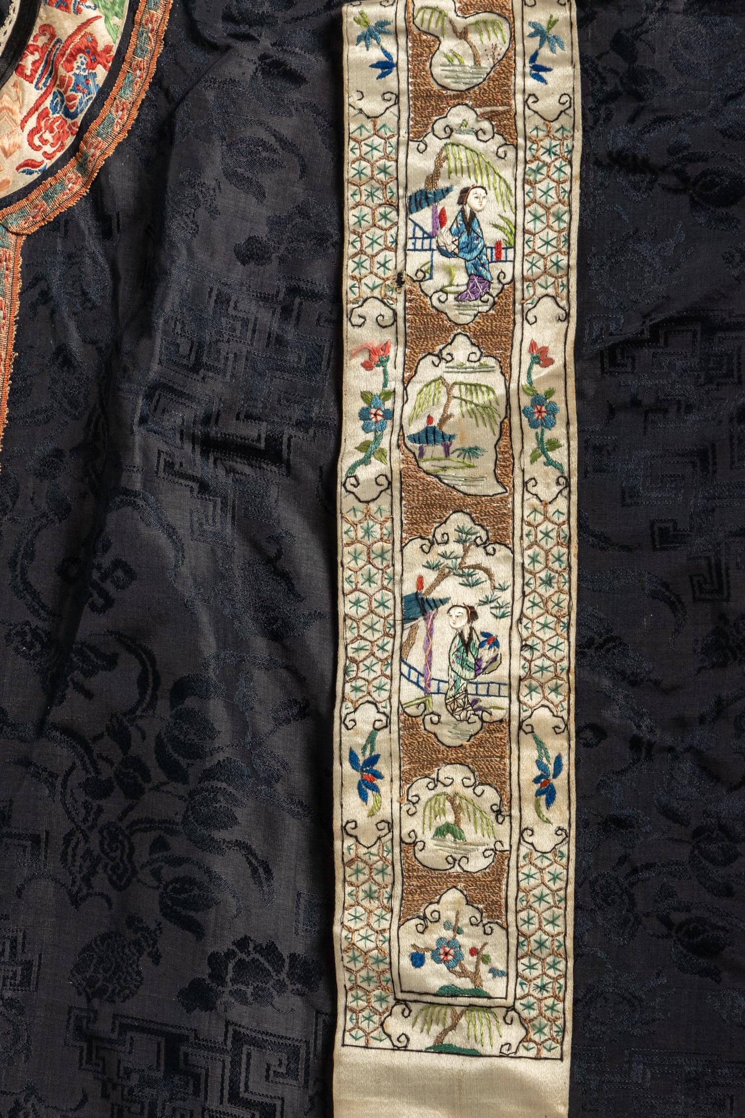 Three Chinese Embroidered Silk Lady's Jackets