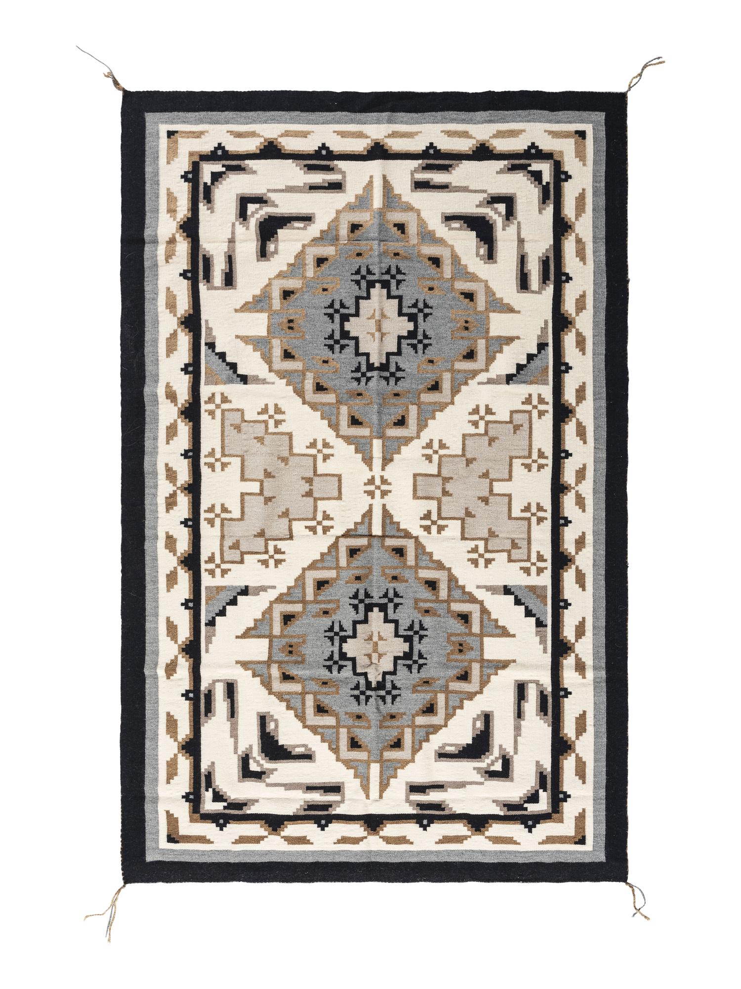 Navajo Two Grey Hills Weaving / Rug
