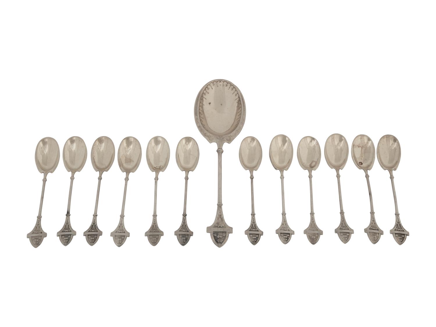 A Group of American Silver Dessert Flatware