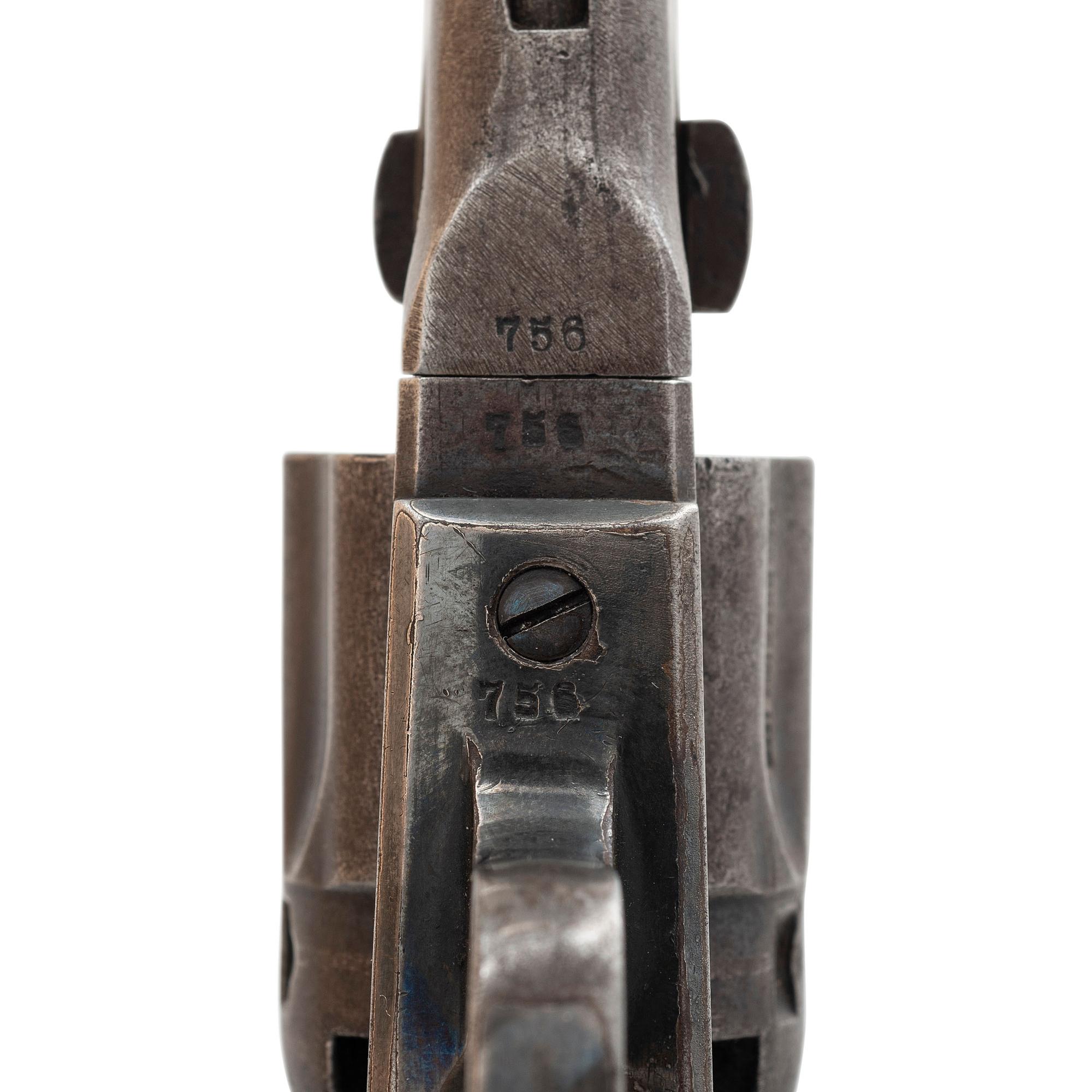 Gettysburg Used and Published Colt Model 1862 Police Revolver Inscribed to A.W. Tebbets by the Boston Printers
