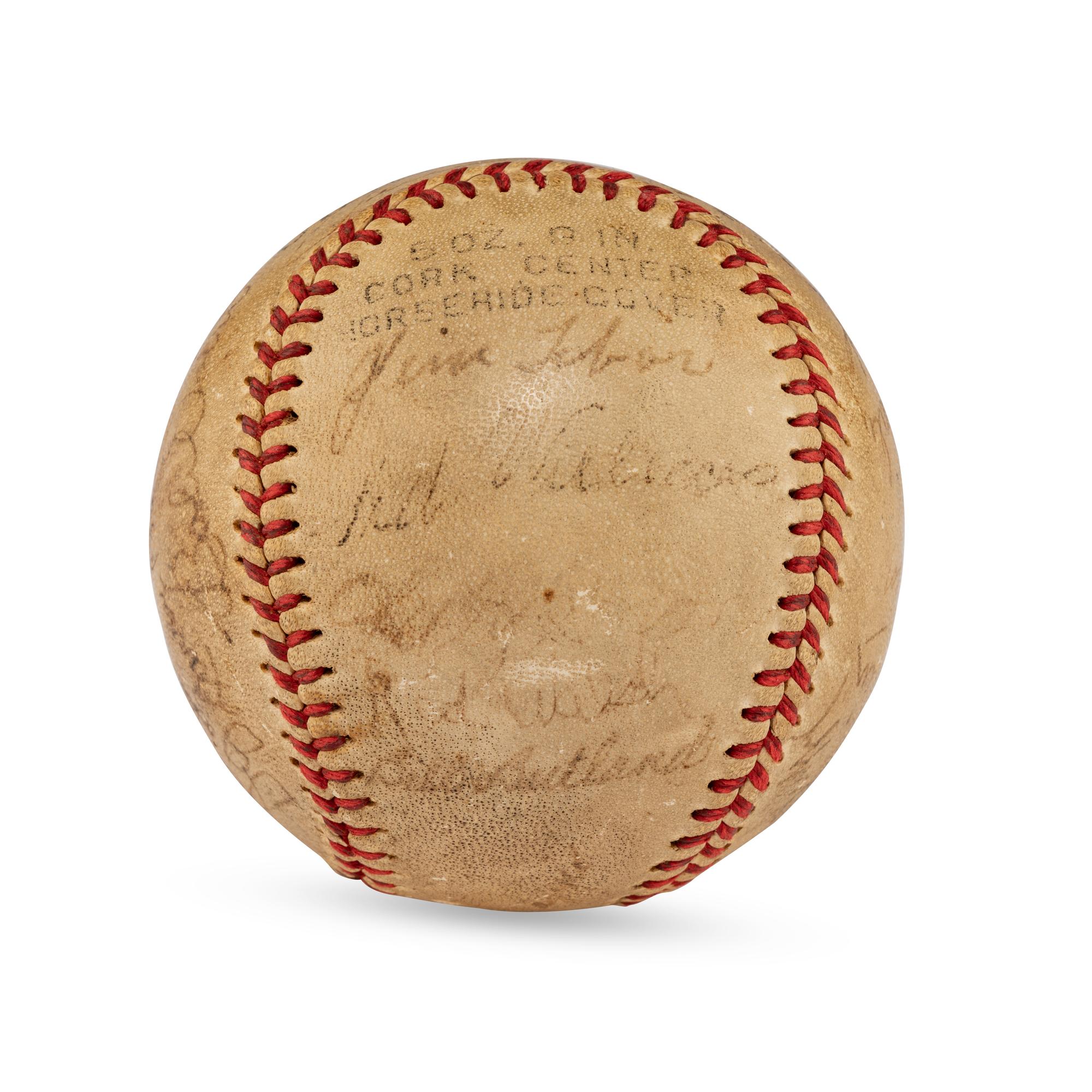 A 1941 Boston Red Sox Team Signed Autograph Baseball Featuring Jimmie Foxx and Ted Williams (Beckett Authentication Services Letter of Authenticity)