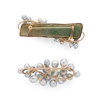 COLLECTION OF JADE AND CULTURED PEARL JEWELRY