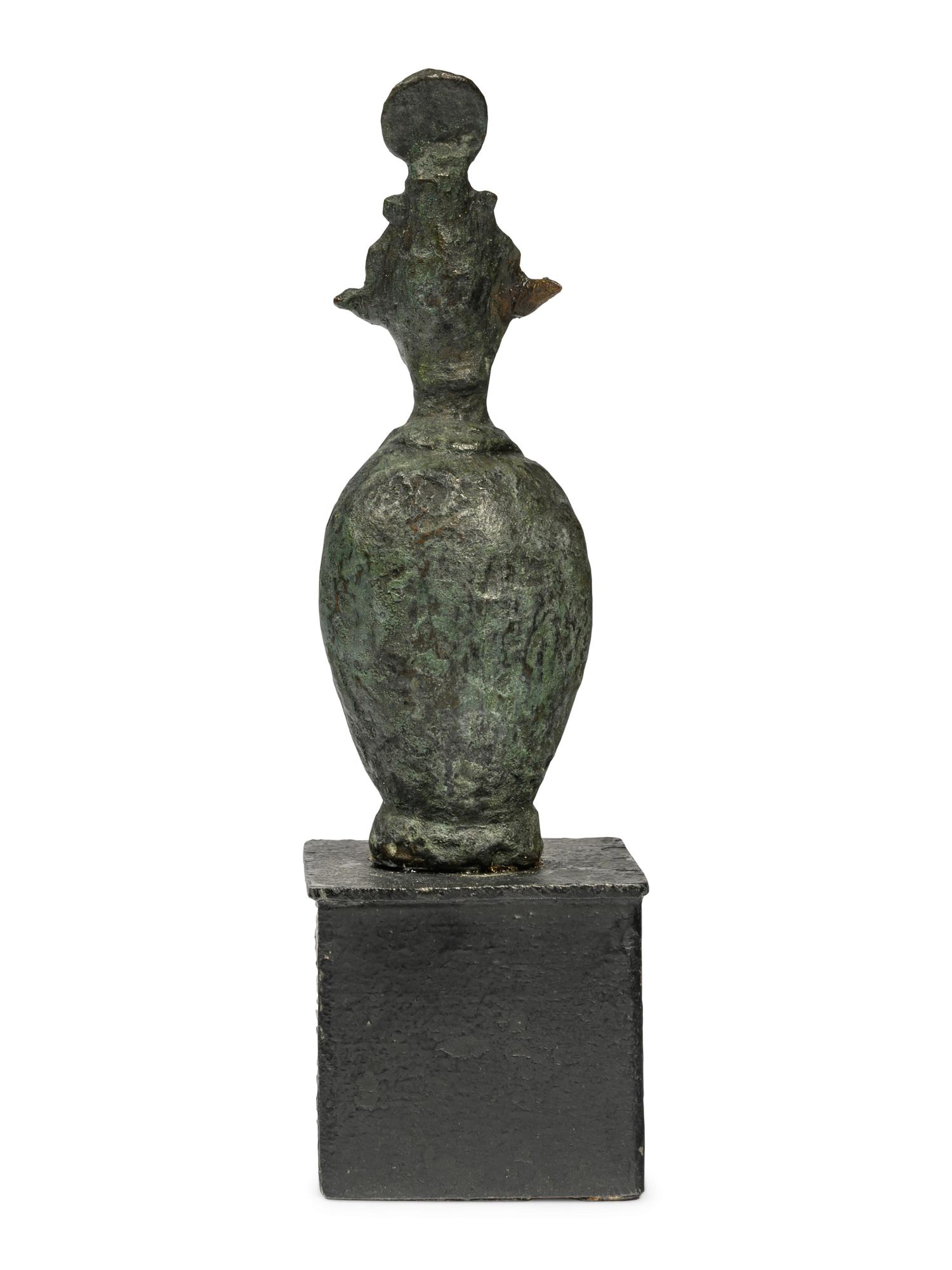 An Egyptian Bronze Canopic Osiris