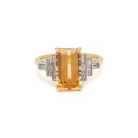 TOPAZ AND DIAMOND RING