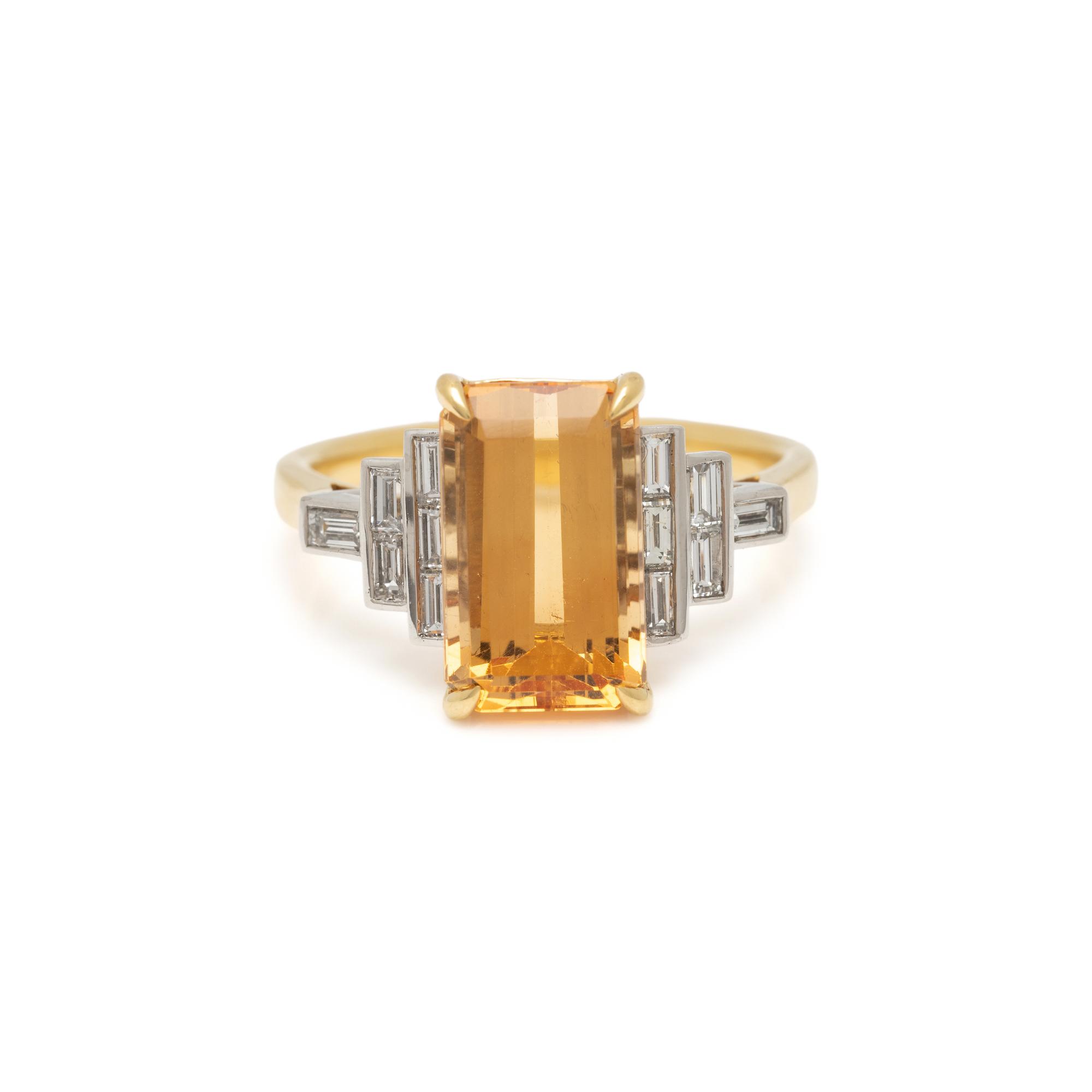 TOPAZ AND DIAMOND RING