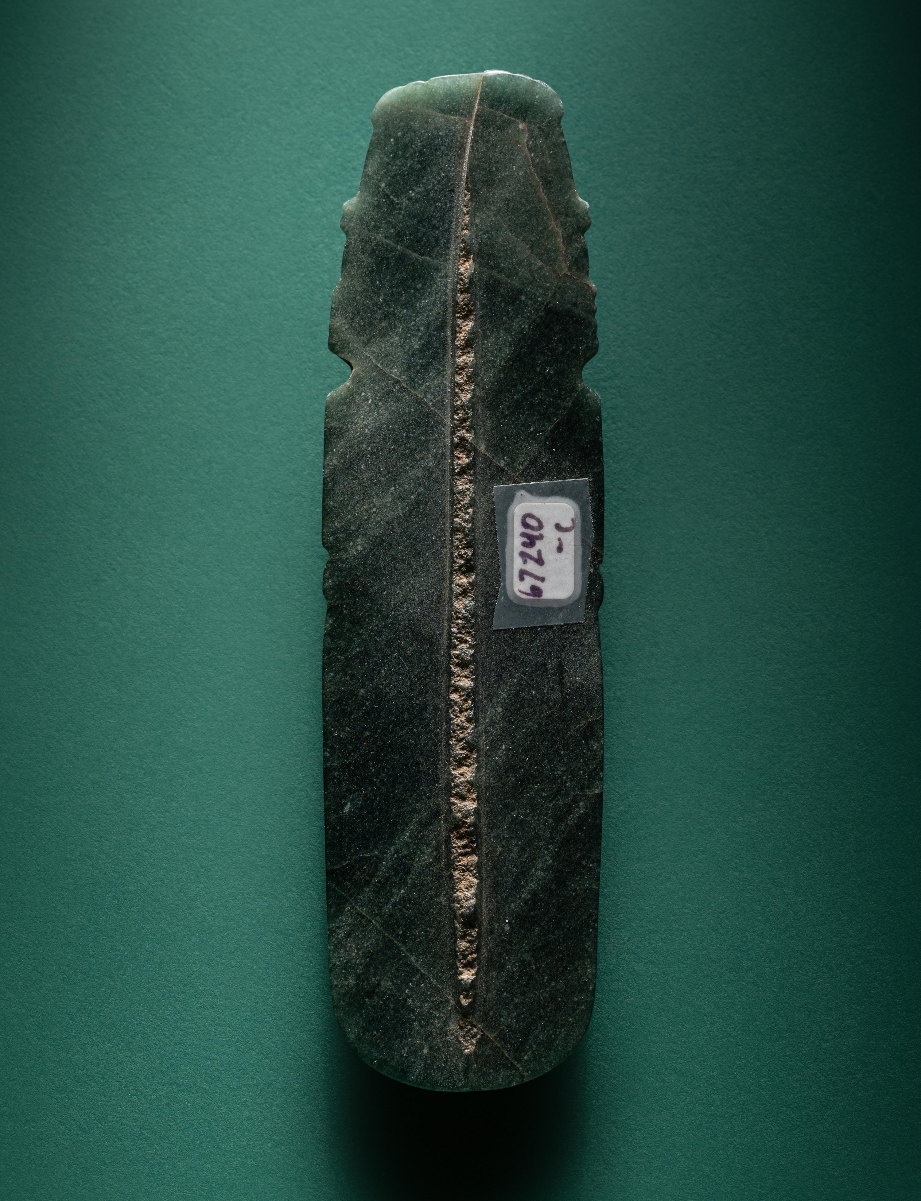 A Costa Rican Jade Axe-God Pendant