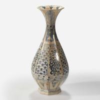 A Vietnamese blue and white octagonal bottle vase Le dynasty 15th/16th century