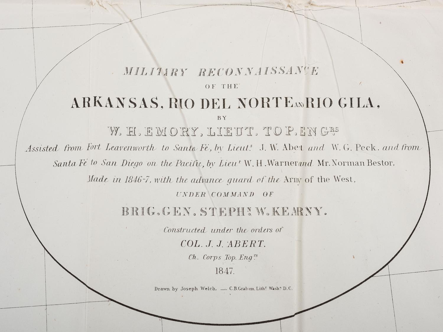 [MEXICAN WAR]. Rare map of the Southwest, 1848.