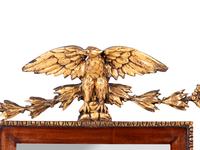 A Federal Style Parcel Gilt Mahogany Eagle-Mounted Looking Glass