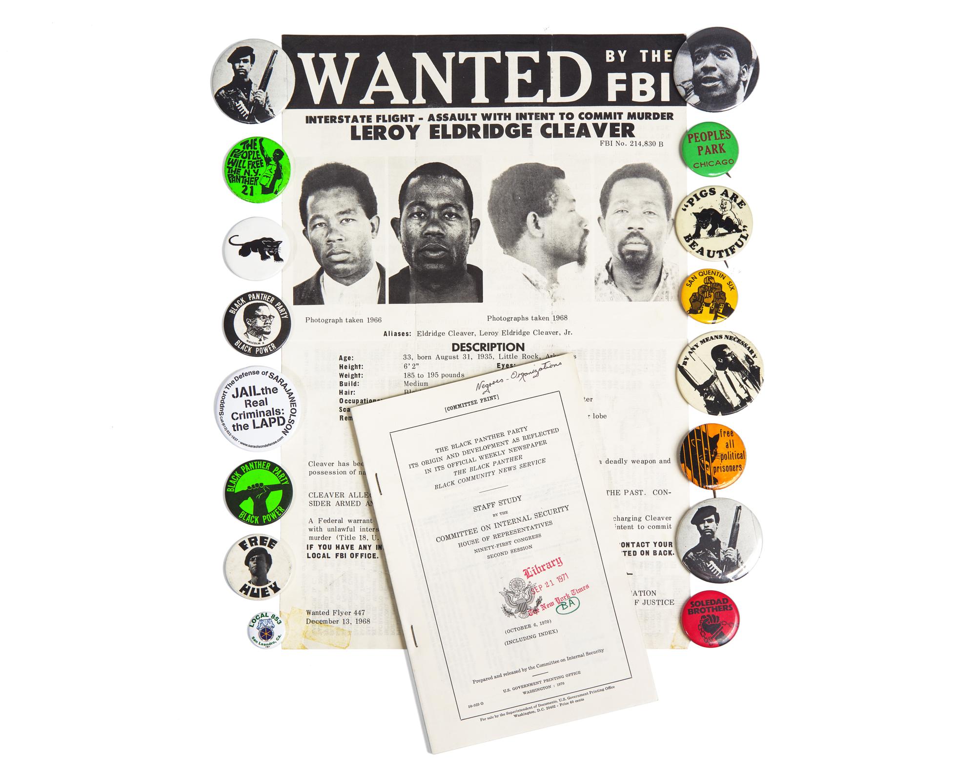 [African-Americana] Group of Black Panther Party-Related Material