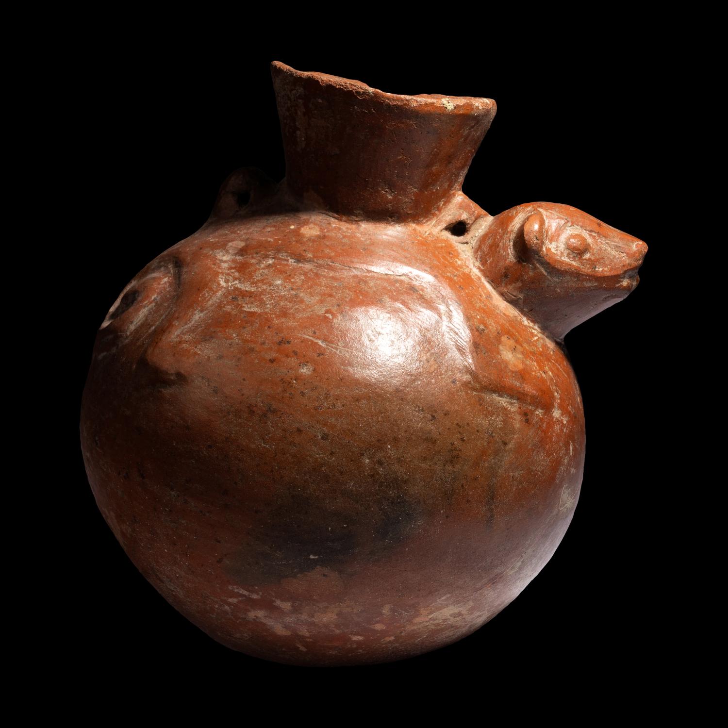 A Chimu Animal Effigy Vessel