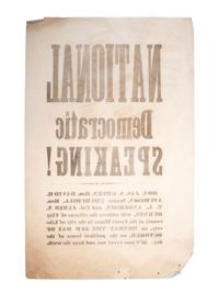 [BRECKINRIDGE, John C. (1821-1875)]. National Democratic Speaking! [Liberty, MO]: N.p., 1860.