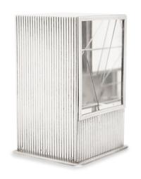 A Cartier Silver Prism Mystery Clock