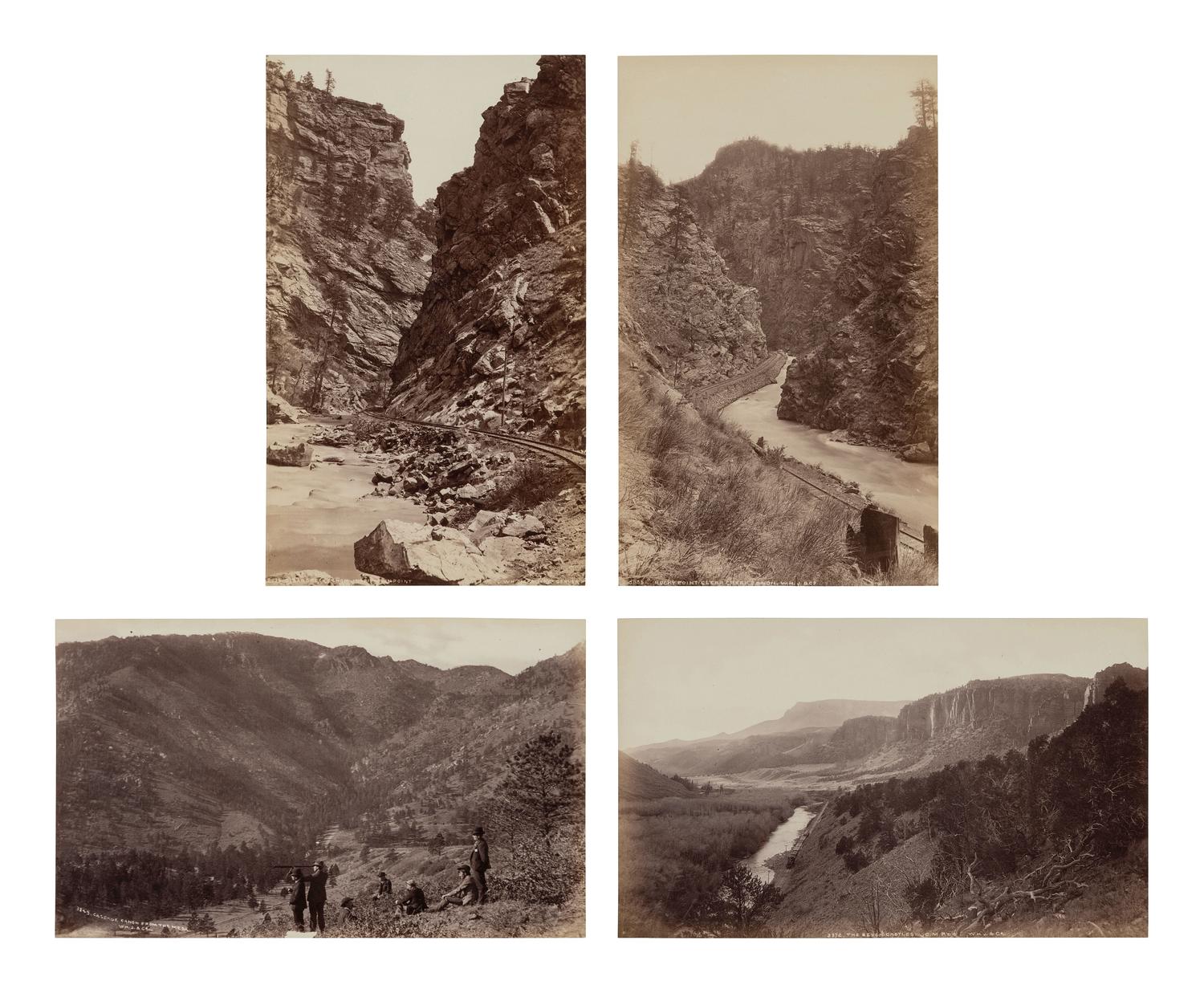 JACKSON, William Henry (1843-1942). Suite of 38 albumen photographs: Rocky Mountain Railroad Album, Steam and Steel Across the Great Divide, Silverton Colorado, Silverton Sultan, 1883.