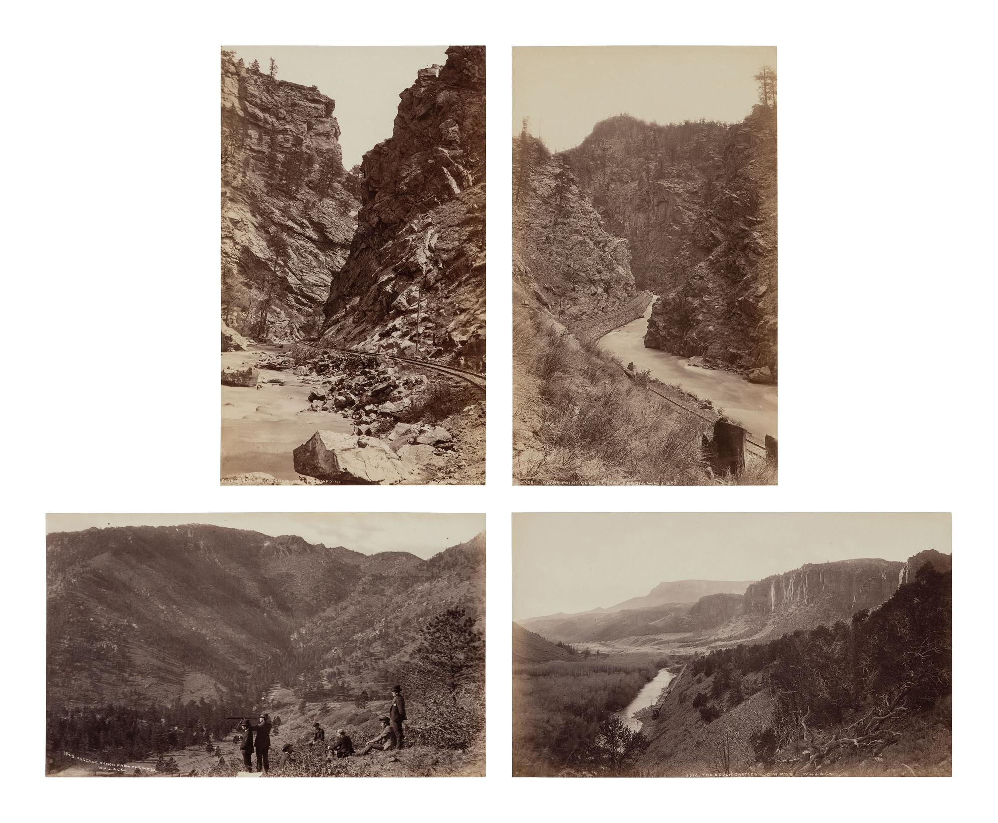 JACKSON, William Henry (1843-1942). Suite of 38 albumen photographs: Rocky Mountain Railroad Album, Steam and Steel Across the Great Divide, Silverton Colorado, Silverton Sultan, 1883.