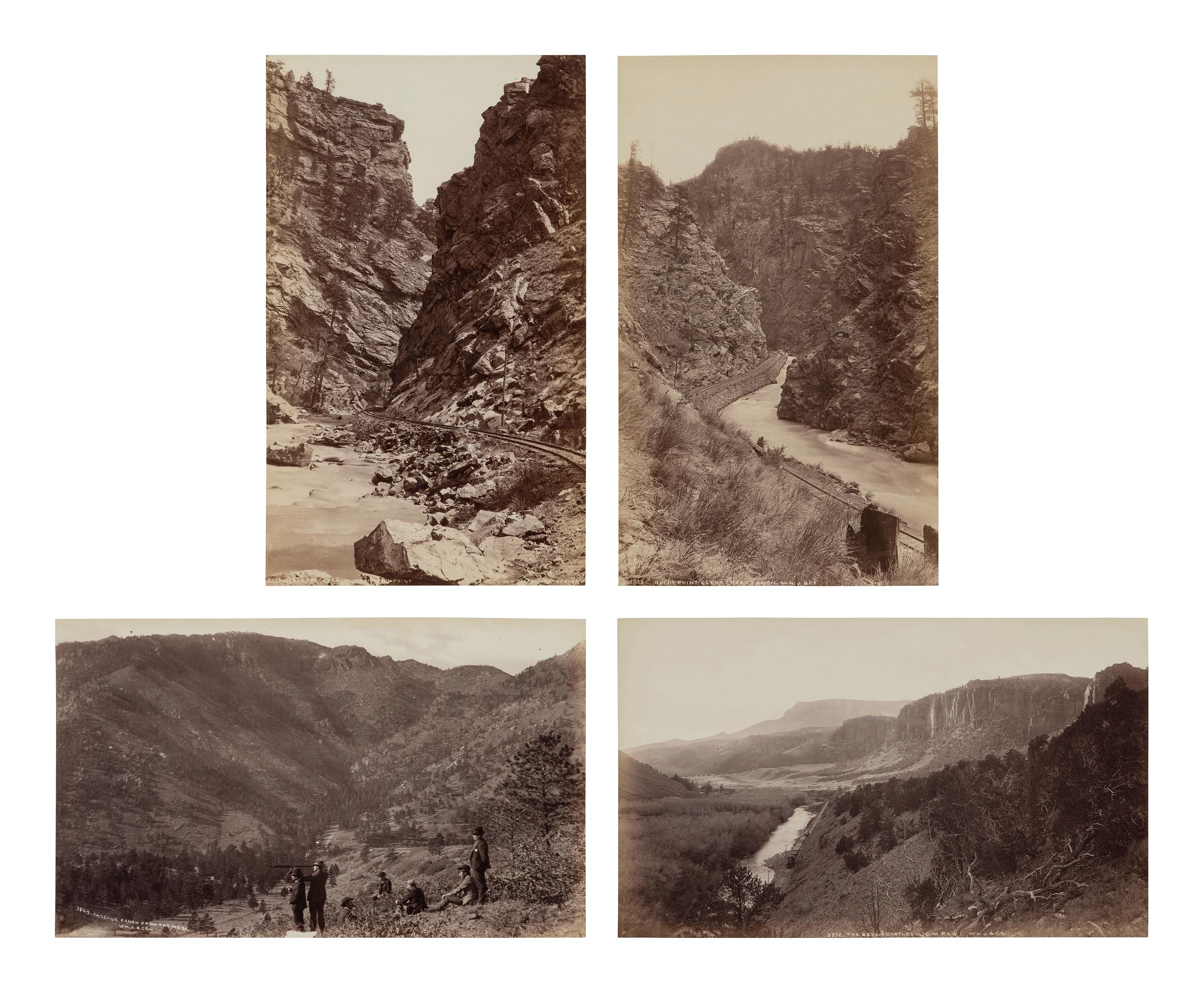 JACKSON, William Henry (1843-1942). Suite of 38 albumen photographs: Rocky Mountain Railroad Album, Steam and Steel Across the Great Divide, Silverton Colorado, Silverton Sultan, 1883.
