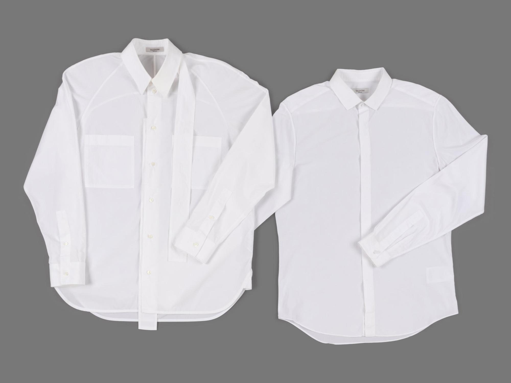 Four Men's Designer Shirts; Two Margiela, Two Valentino, c.2017 — BNY 104, 125, 110, 117