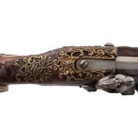 Contemporary Cheekstock Flintlock Rifle with Compass Inlay by John B. Derrick (American, b.1936)