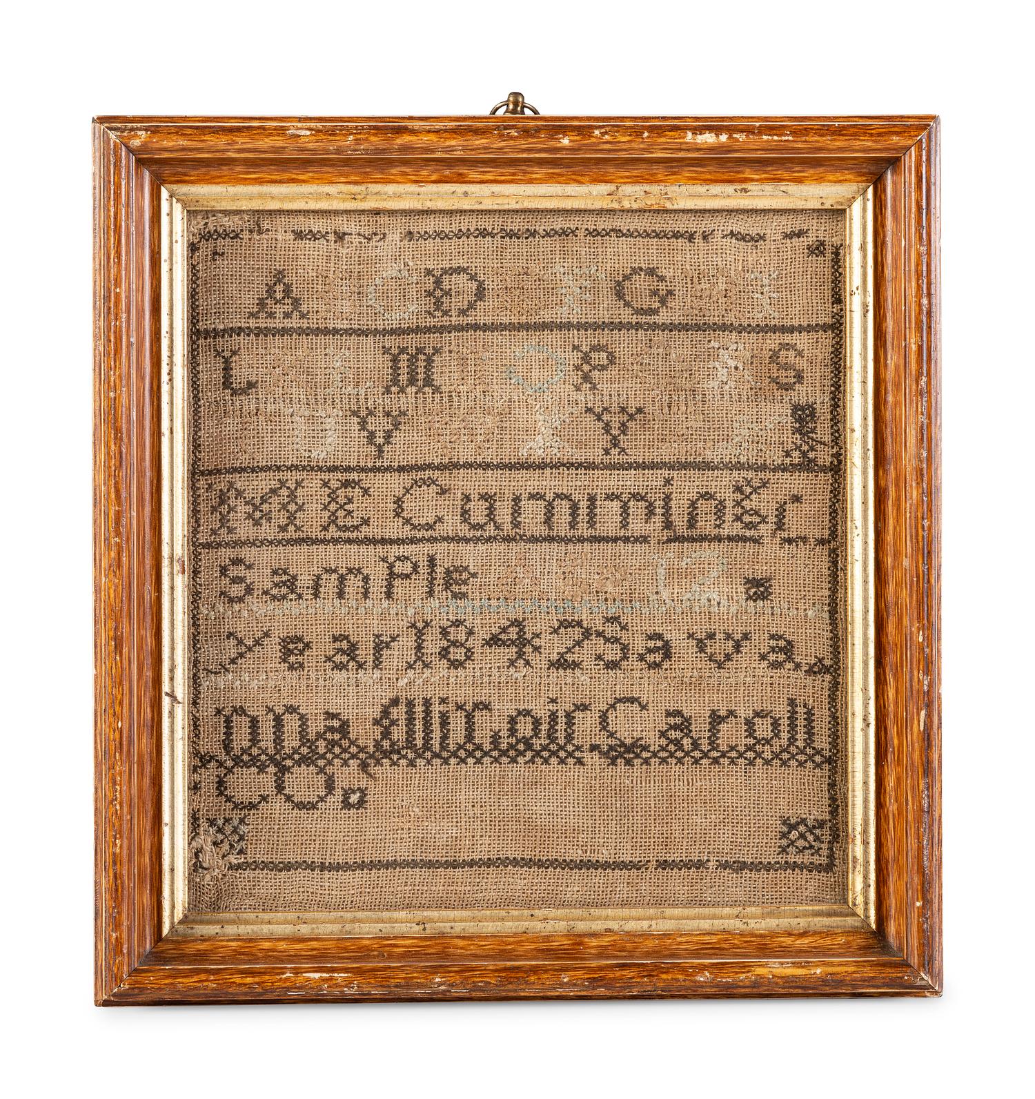 Four Needlework Embroidered Schoolgirl’s Samplers