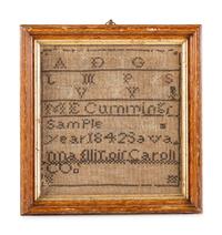 Four Needlework Embroidered Schoolgirl’s Samplers