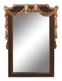 An Italian Trompe-L'Oeil Parcel-Gilt Mirror