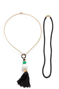 An 18 Karat Yellow Gold and Gemstone Tassel Pendant Necklace, Loffredo,