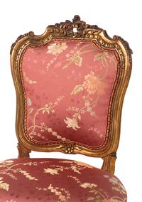 A Louis XV Style Giltwood Three-Piece Seating Suite