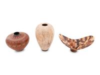 Three Turned Wood Objects by Ray Allen