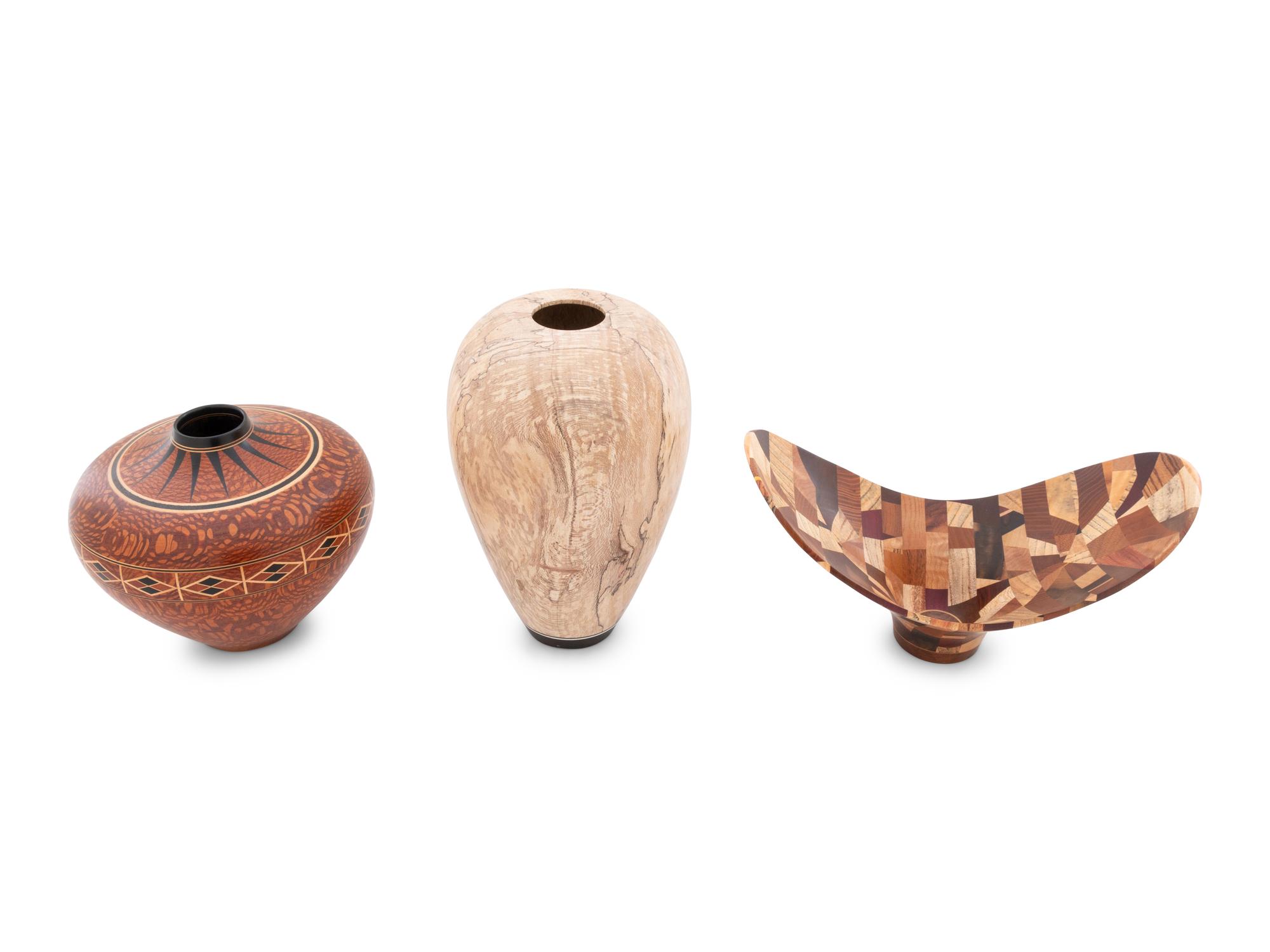 Three Turned Wood Objects by Ray Allen