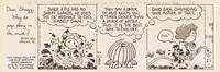 GUREN, Peter.“Dear Shagg, Why do pigs play in the mud? Betsy Hall, Opelika, AL.” Ask Shagg comic strip original art, 1989 United Feature Syndicate, Inc.