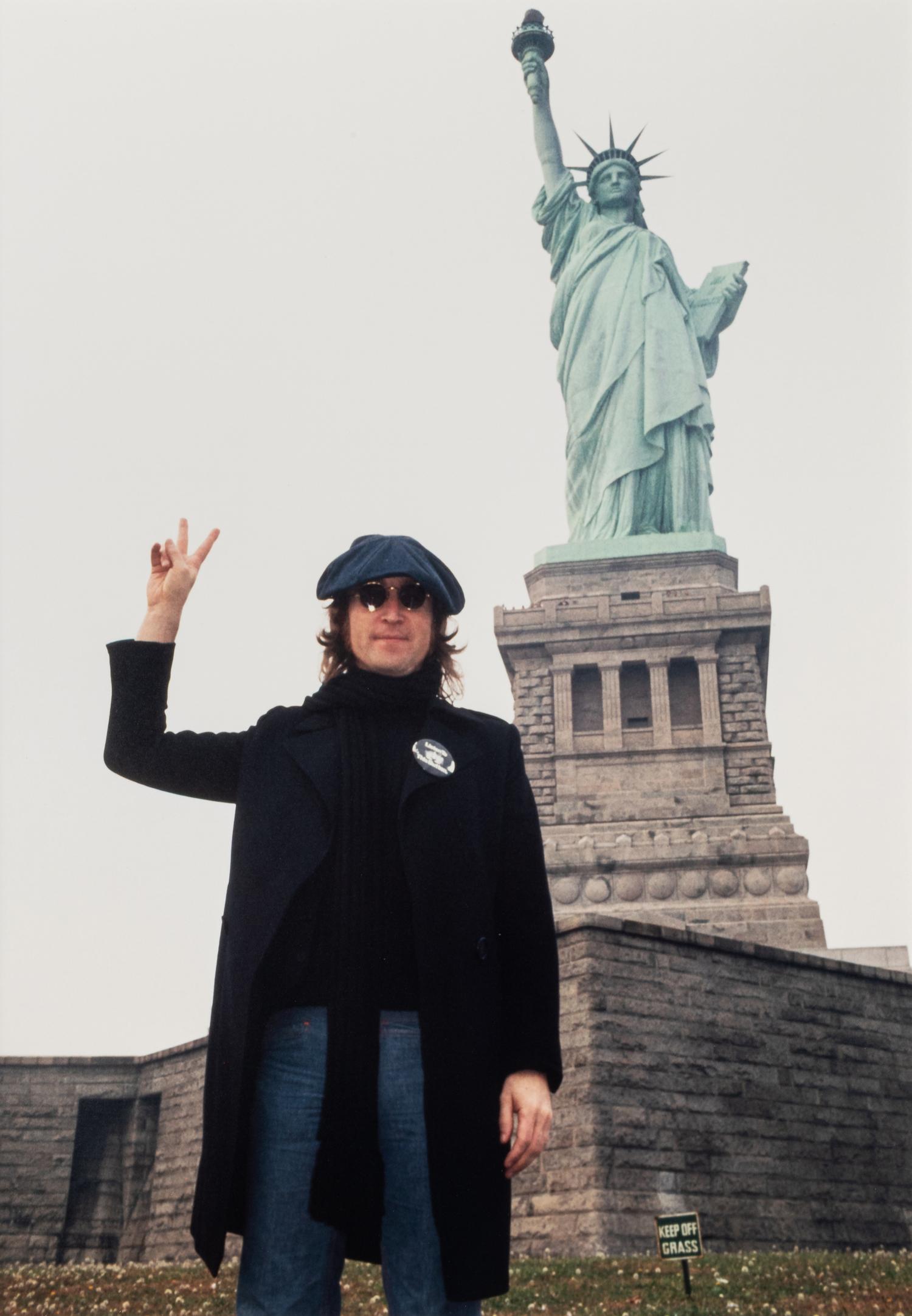 Bob Gruen (born 1945) John Lennon, Statue of Liberty, New York City, 1974