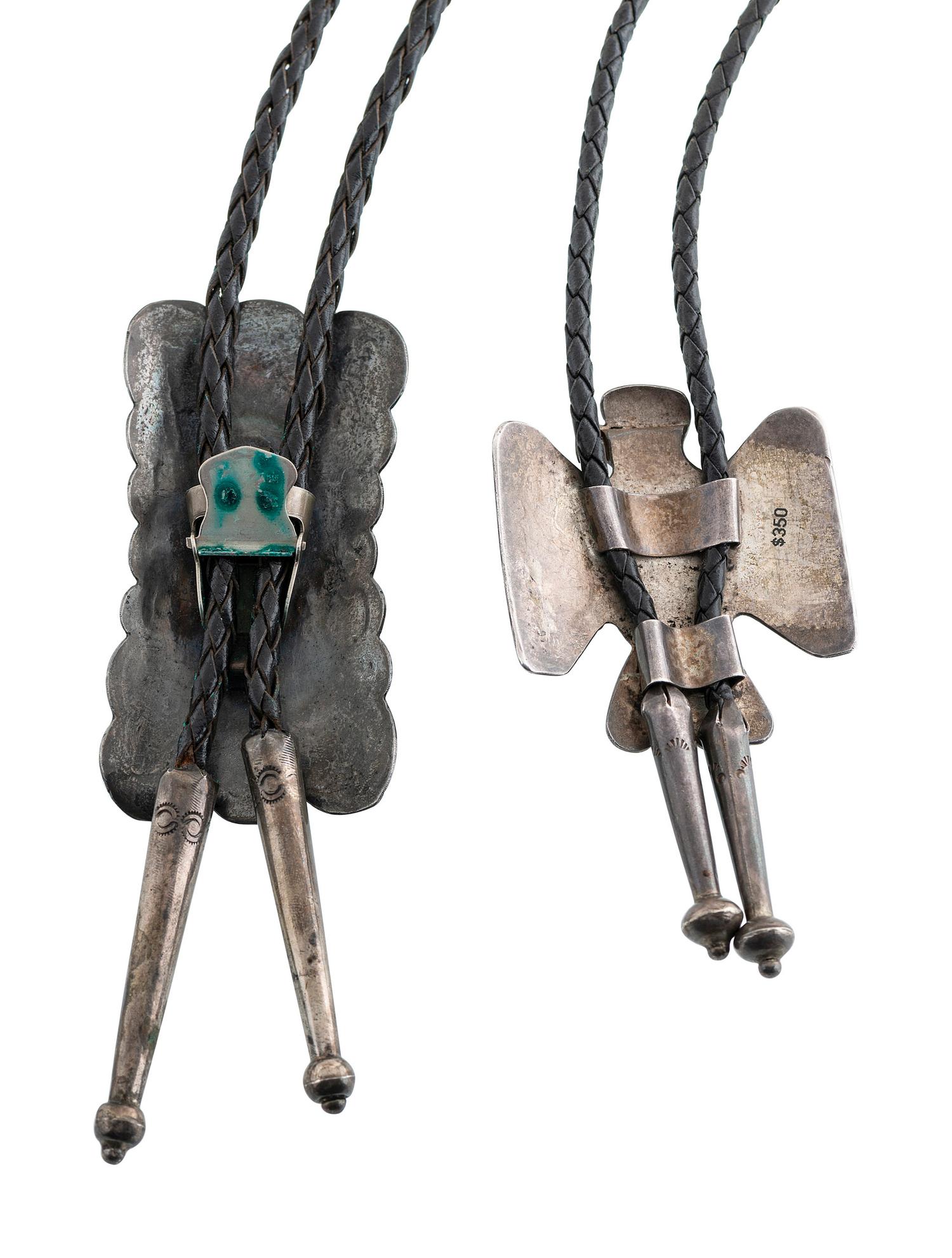 Navajo Silver and Turquoise Bolo Ties